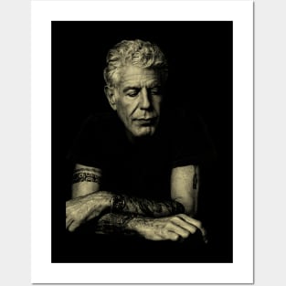 Graphic Anthony Portrait Bourdain Vintage Posters and Art